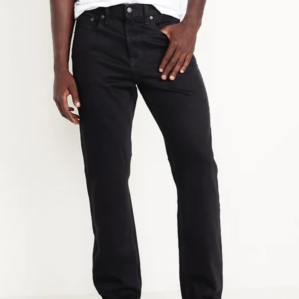 Old Navy Men's Straight Black Jeans